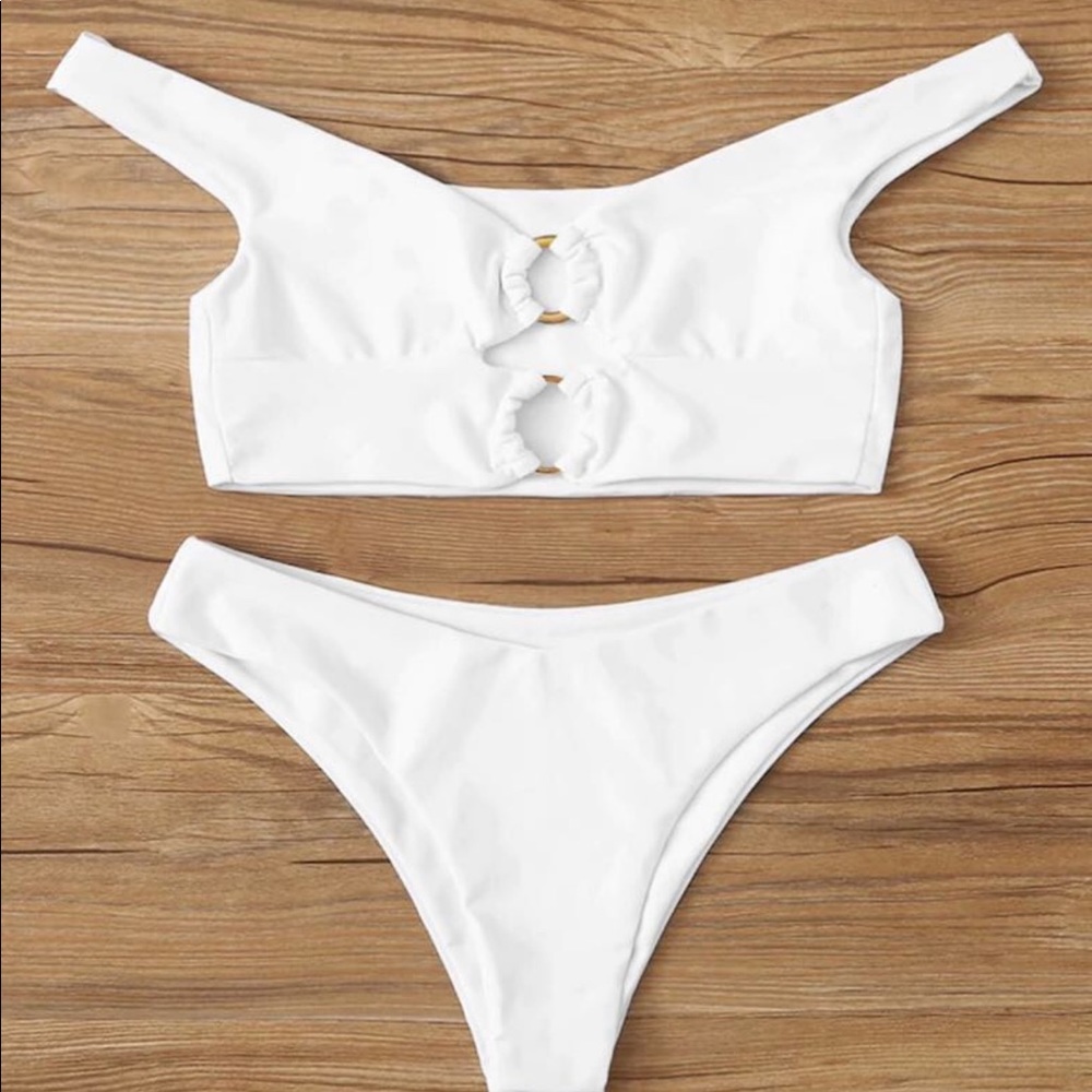 White Off-the-Shoulder Bikini
